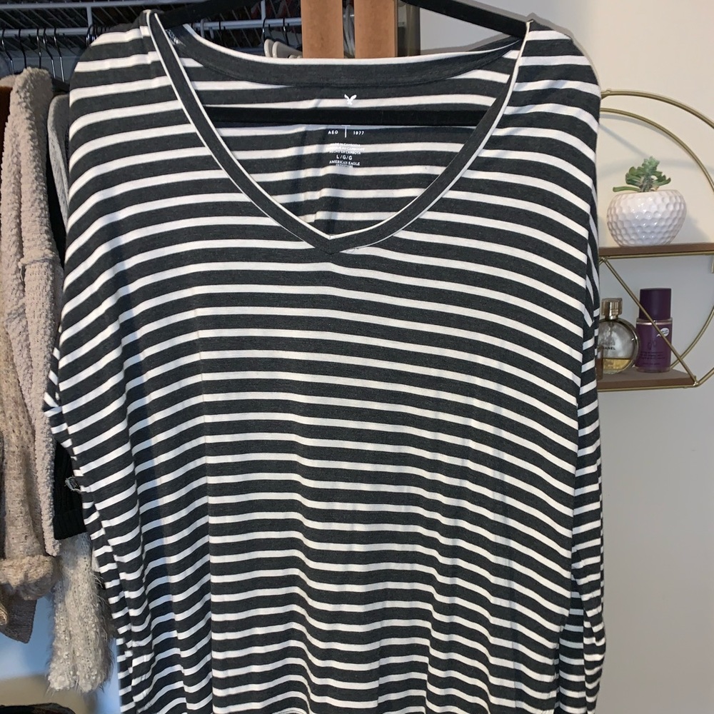 Striped long sleeve tee